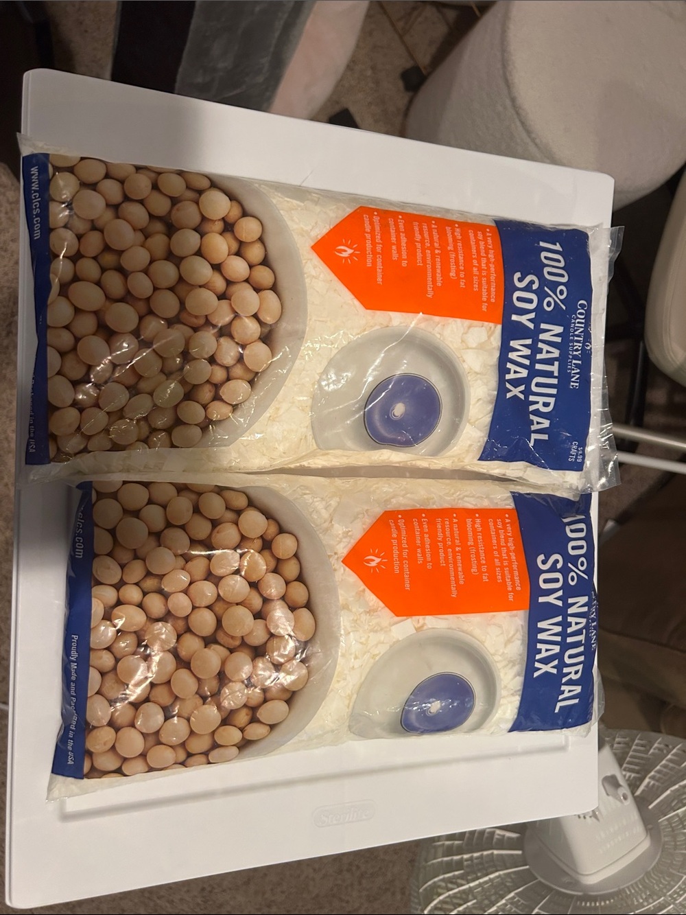 100% Natural Soy Wax Pellets - Natural Color